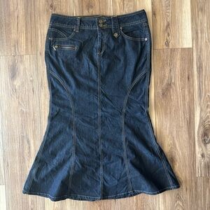 Bisou Bisou Dark Blue Denim Skirt